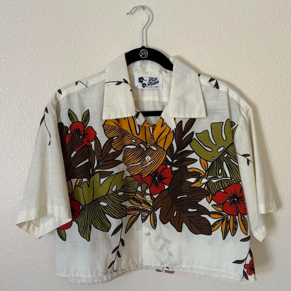 Vintage Hilo Hattie Cropped Shirt